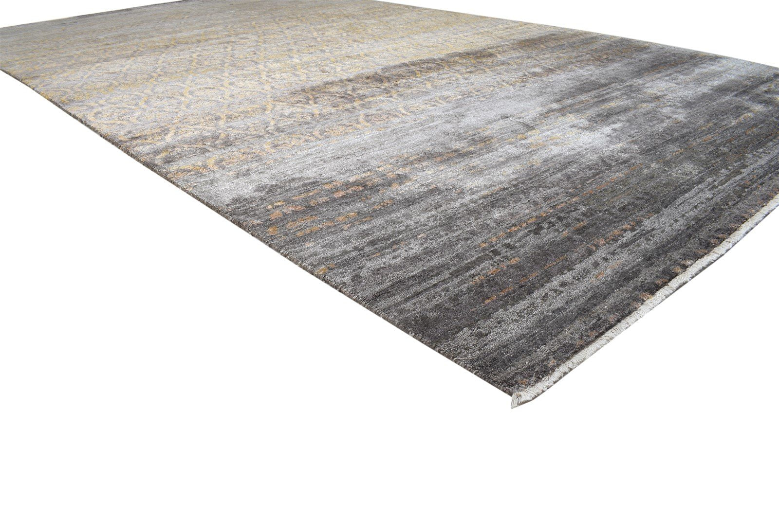 Silk Rust Rug 8' X 14' Modern Hand Knotted Moroccan Trellis Large Carpet   7864104878229