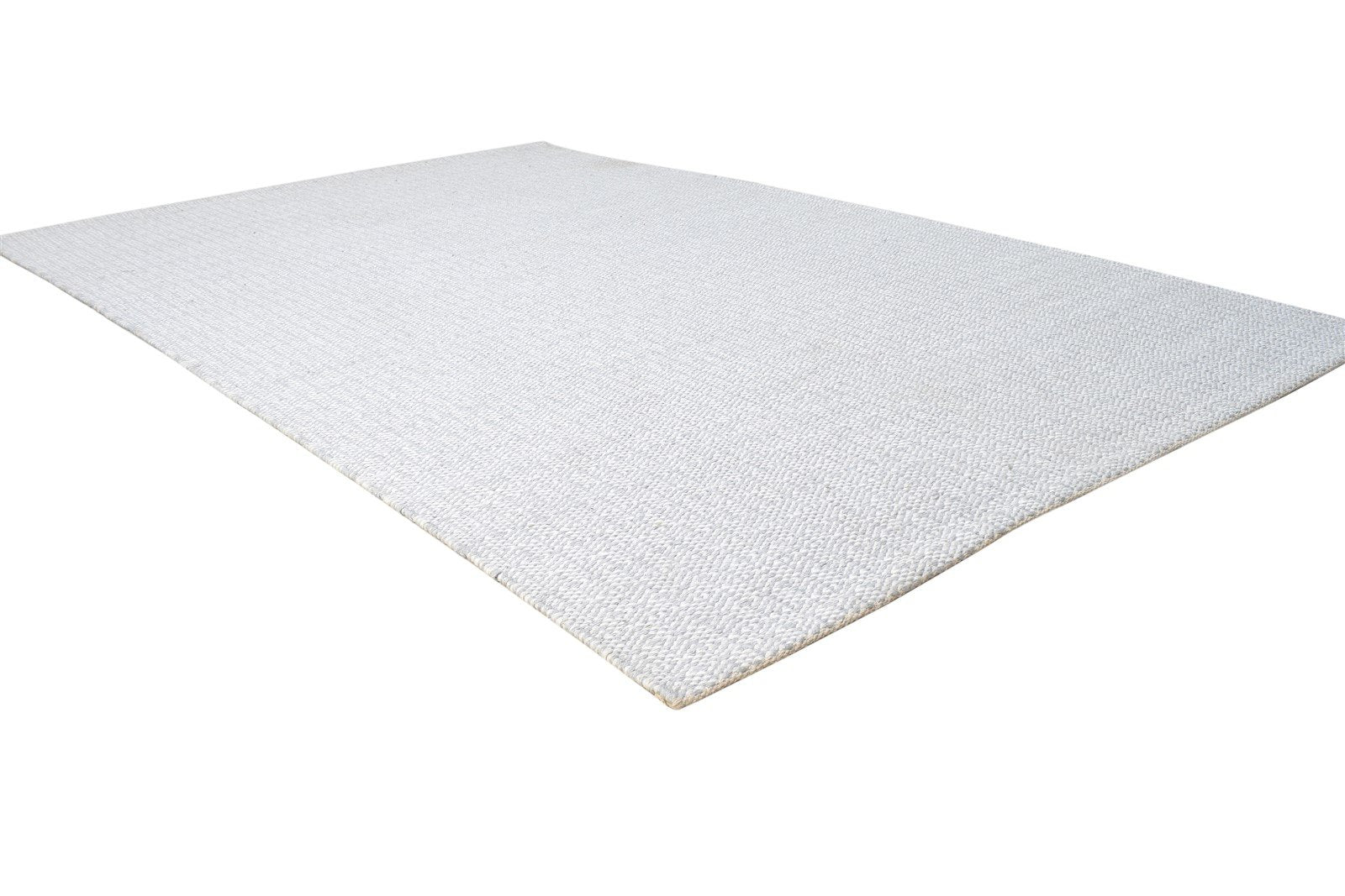 Maudie Silver Jacquard Rug 5X7 Modern Jacquard Loom Scandinavian Solid   7864456347797