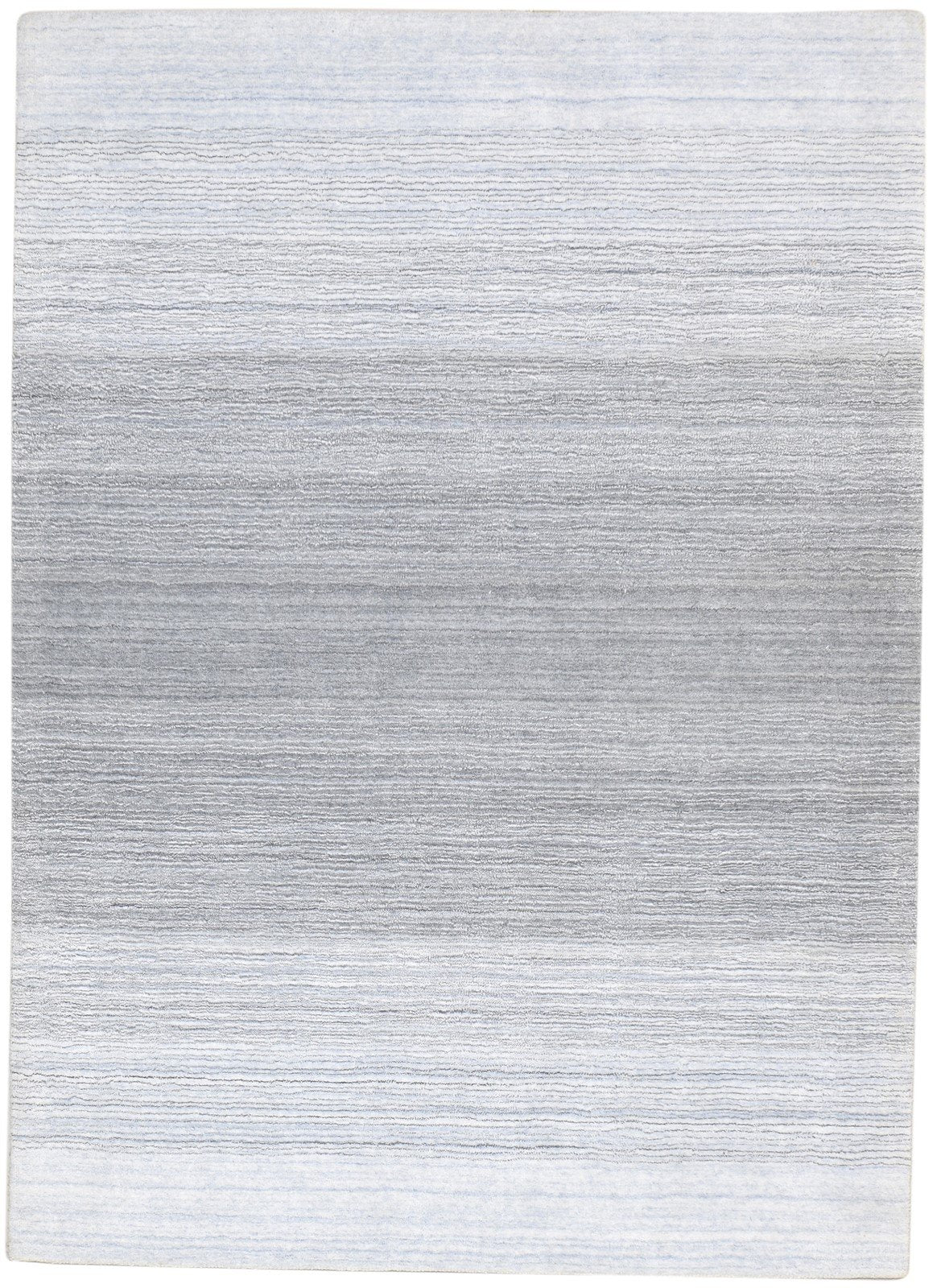 Silver Pet Yarn Rug 5' X 8' Modern Handloom Scandinavian Ombre Room Size Carpet   7864235557013