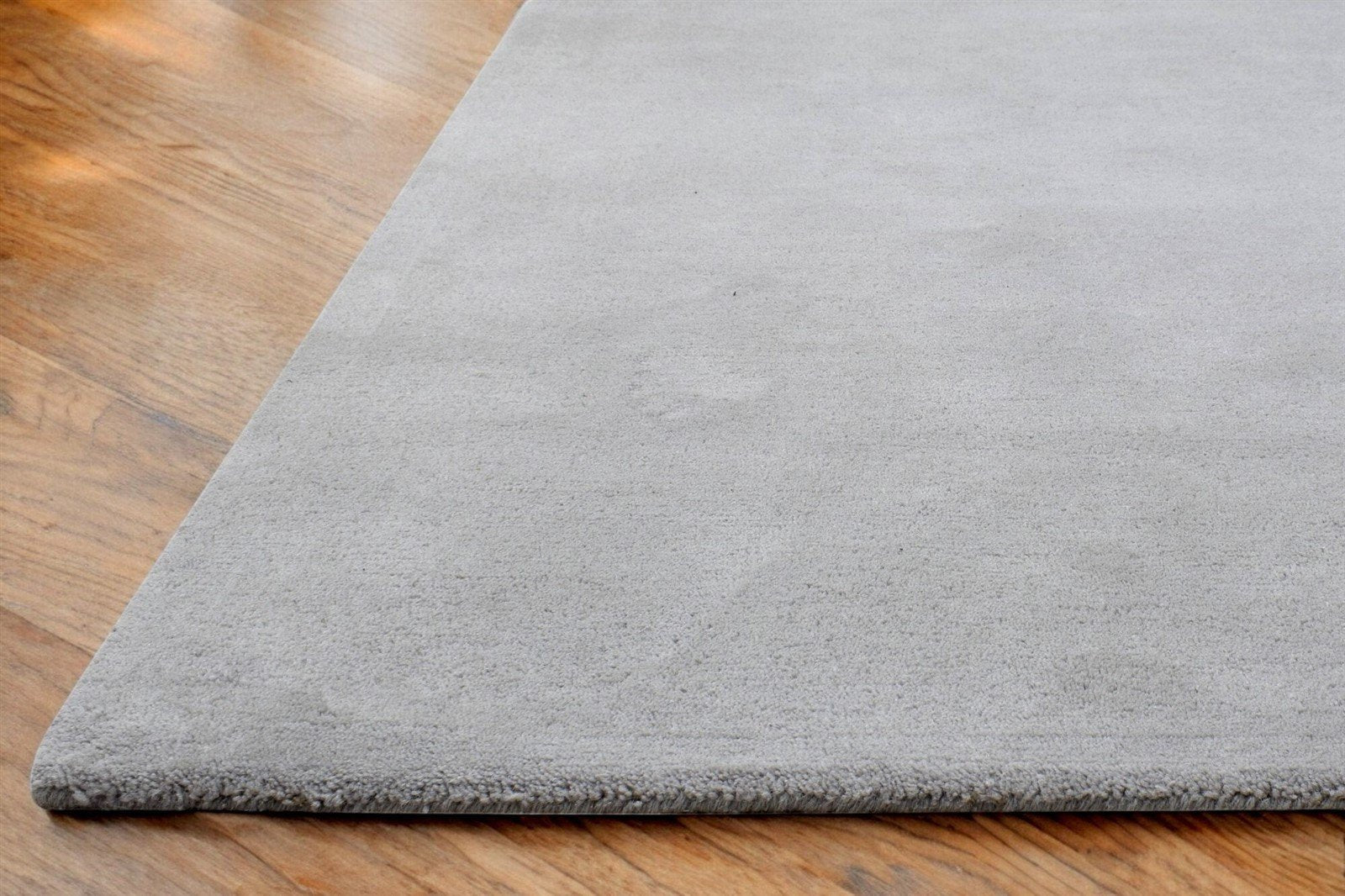 Solid Gray Area Rug for Bedroom, Modern Wool Rug for Living Room Baxter Rug   8618967138453
