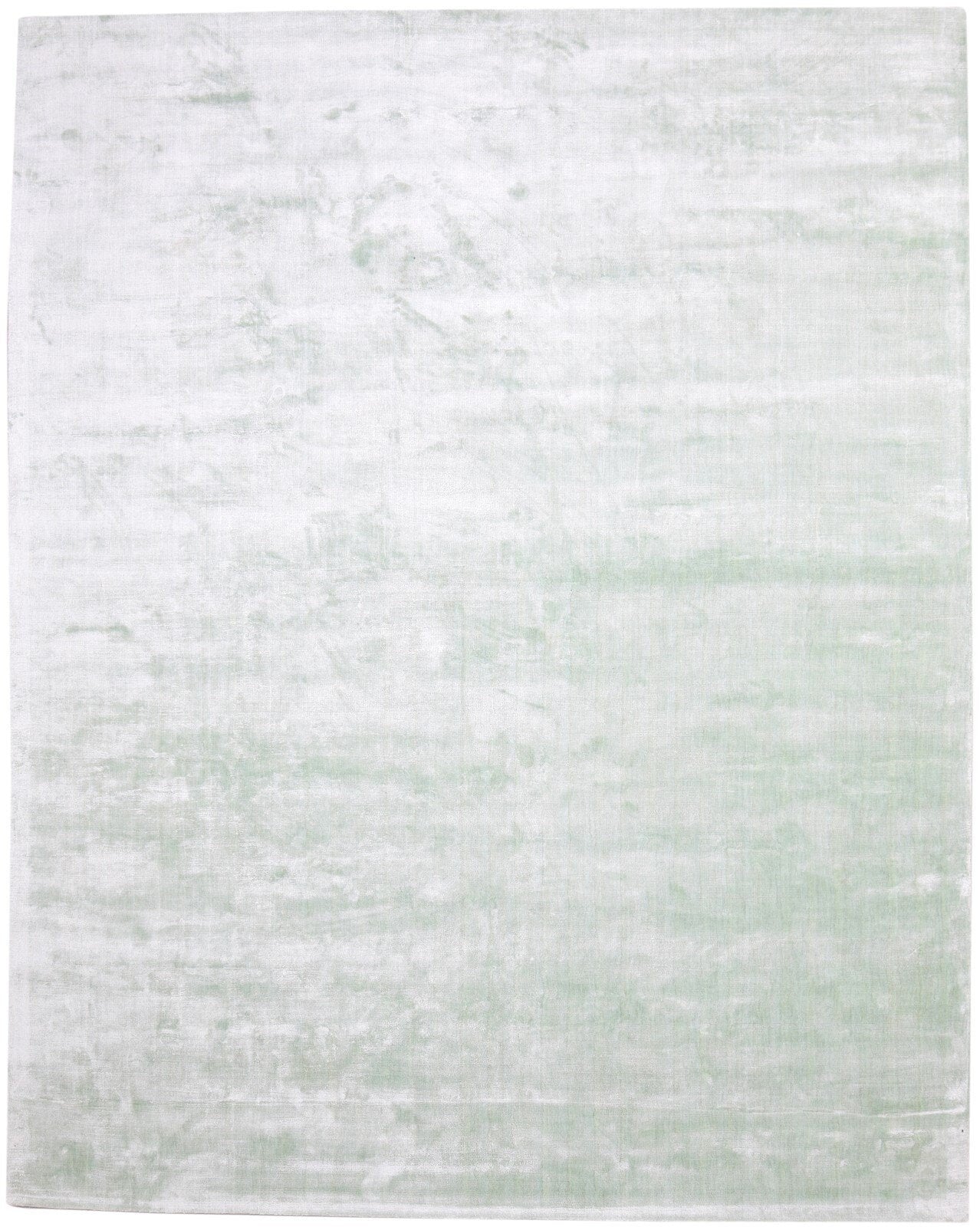 Solid Silk Like Rug Green Aqua Area Rug Handmade   8733155098773