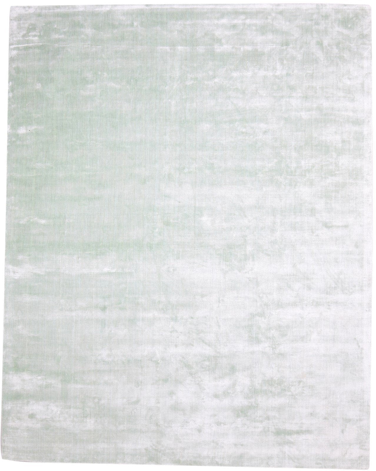 Solid Silk Like Rug Green Aqua Area Rug Handmade   8733155098773