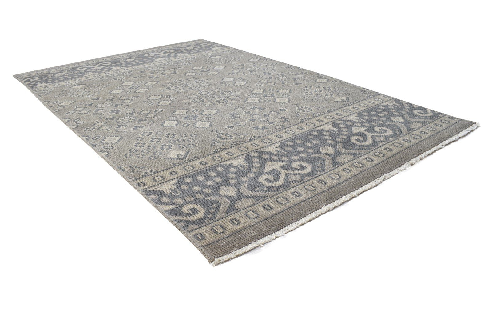 Tasha Wool Sand Rug 4' X 6' Persian Hand Knotted Kazak Oriental   7864160288917