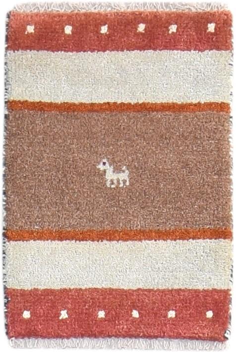 Taupe Wool Rug 1' X 2' Southwestern Hand Knotted American Tribal Small Carpet   7865060491413