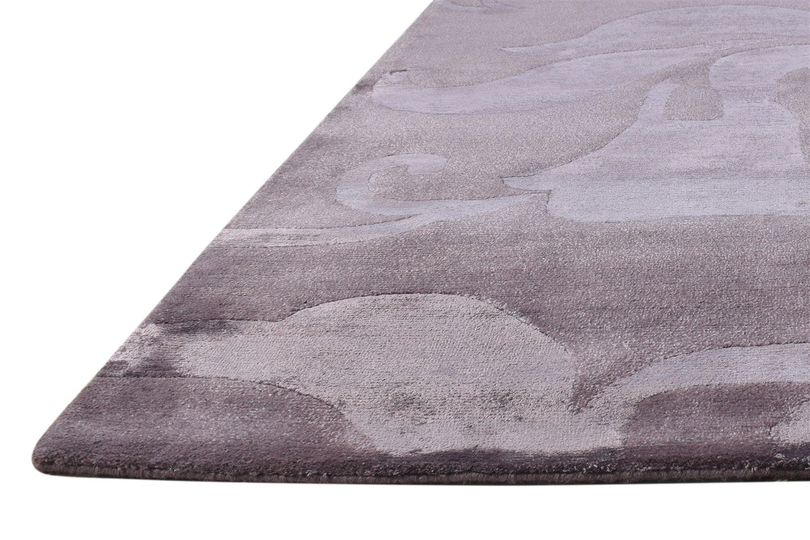 Teresa 6X9 Rug Wool / Silk Purple Modern Hand Knotted French Floral   7865095749781