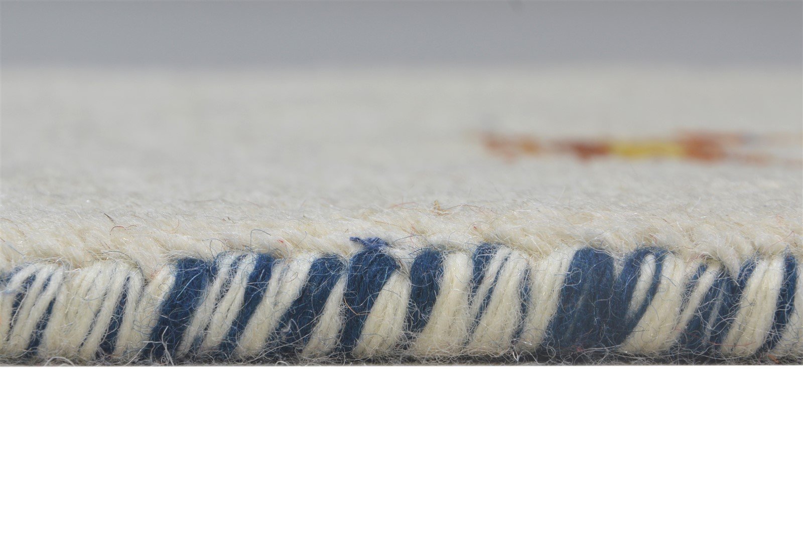 Tybi Hand Knotted Off-White Wool Rug 1' X 2' Persian Southwestern Tribal   7865185566869