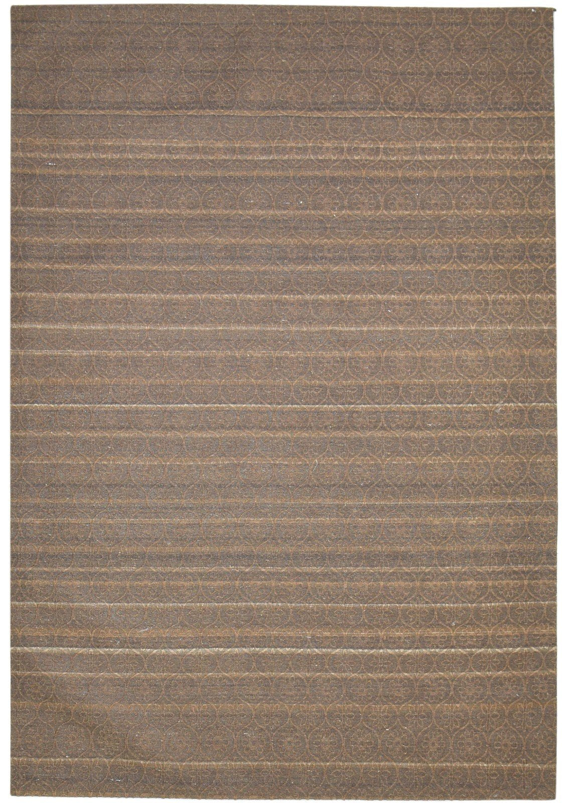 Wool Art Silk Chocolate Rug 5X7 Modern Jacquard Scandinavian Trellis Room Size Rug   7864177033365
