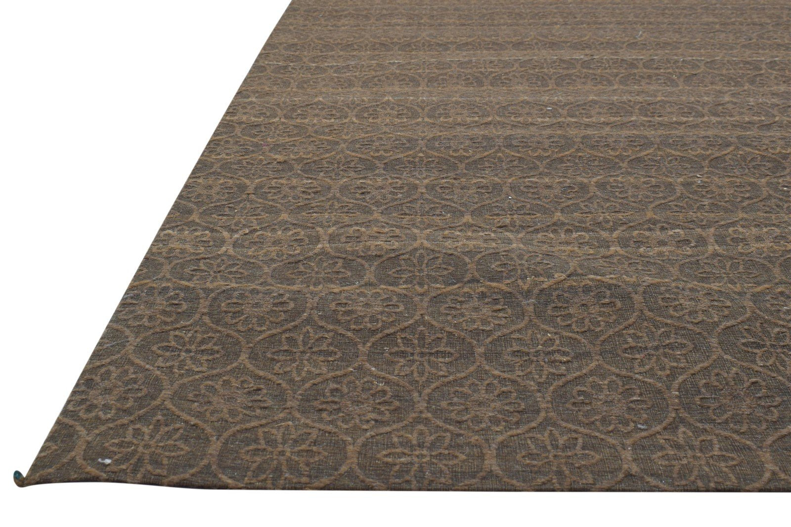 Wool Art Silk Chocolate Rug 5X7 Modern Jacquard Scandinavian Trellis Room Size Rug   7864177033365