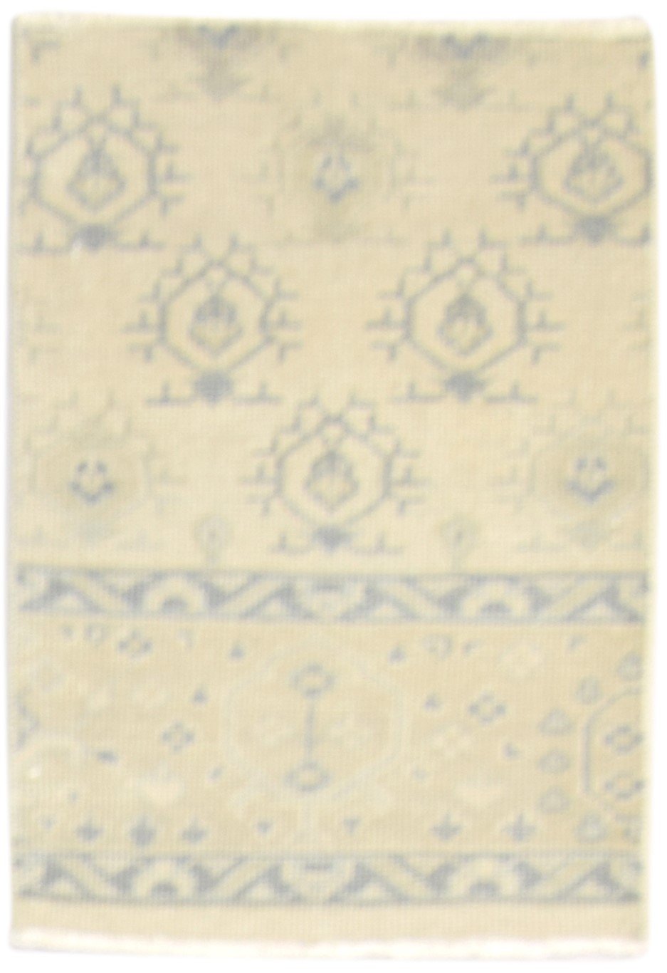 Wool Beige Rug 2' X 3' Persian Hand Knotted Bokhara Oriental Small Carpet   7864122474645