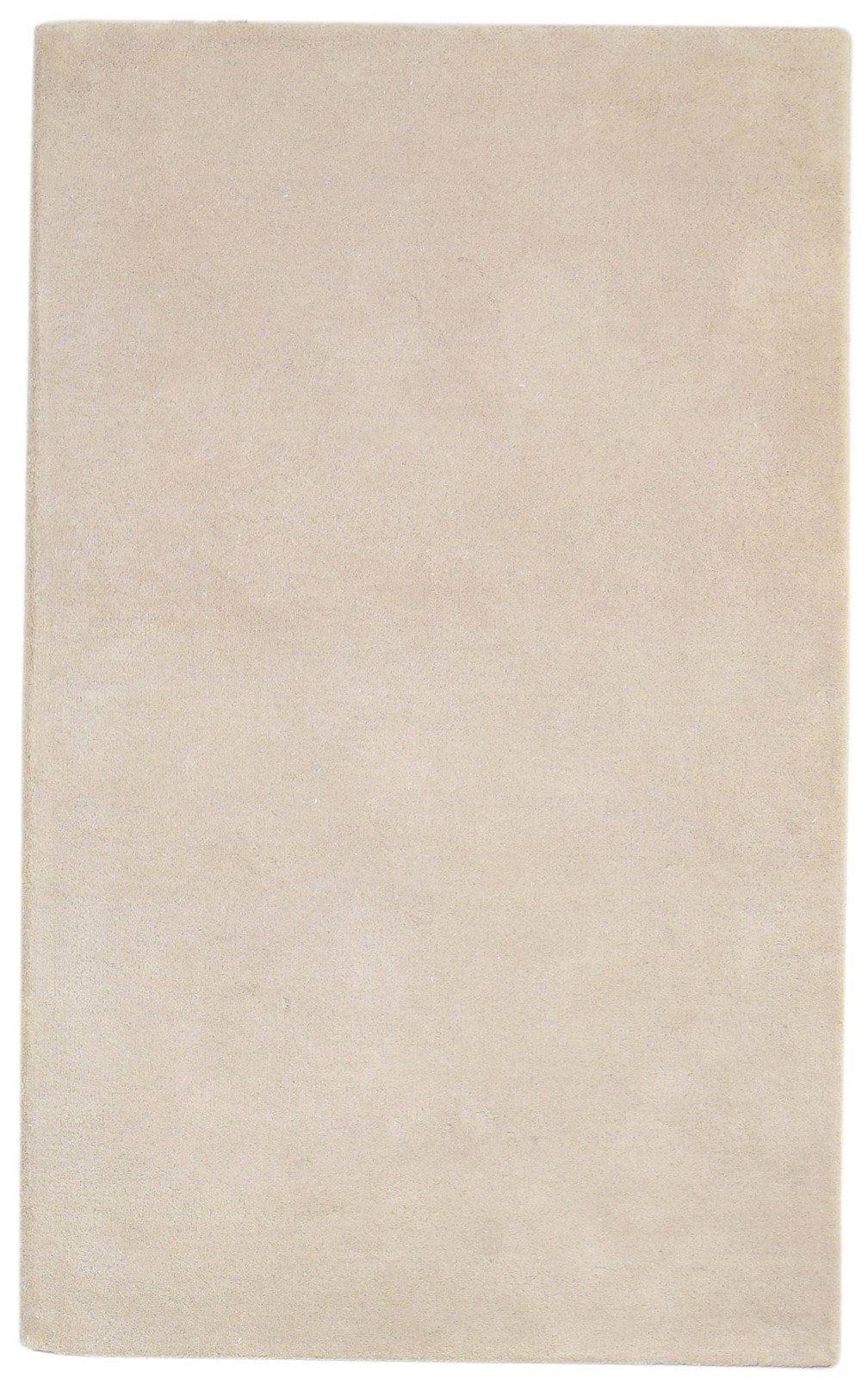 Wool Beige Rug 3' X 5' Modern Hand Tufted Scandinavian Solid Room Size Carpet   7864309842069