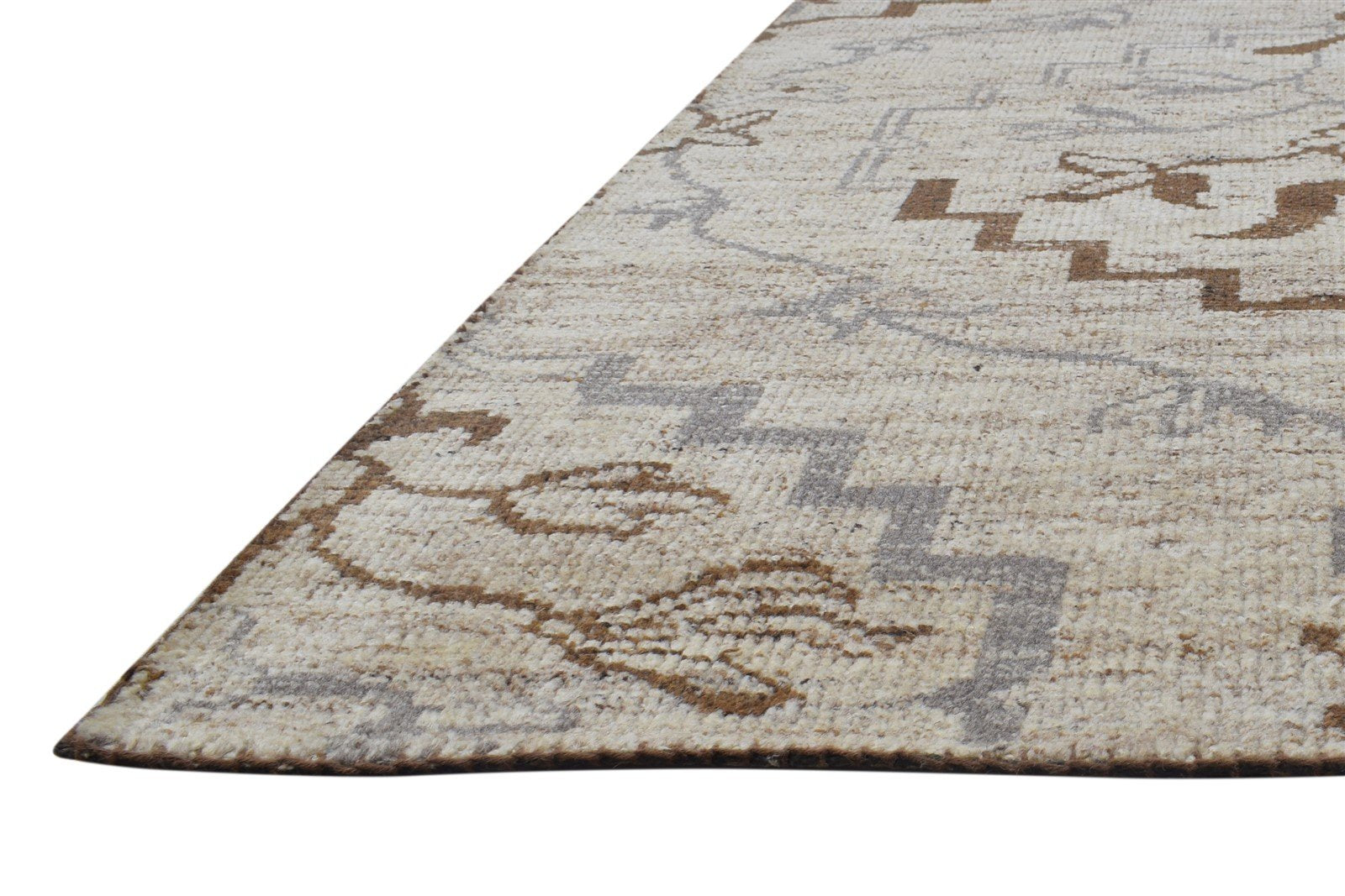 Wool Beige Rug 4' X 6' Modern Hand Knotted French Floral Room Size Carpet   7864888557717