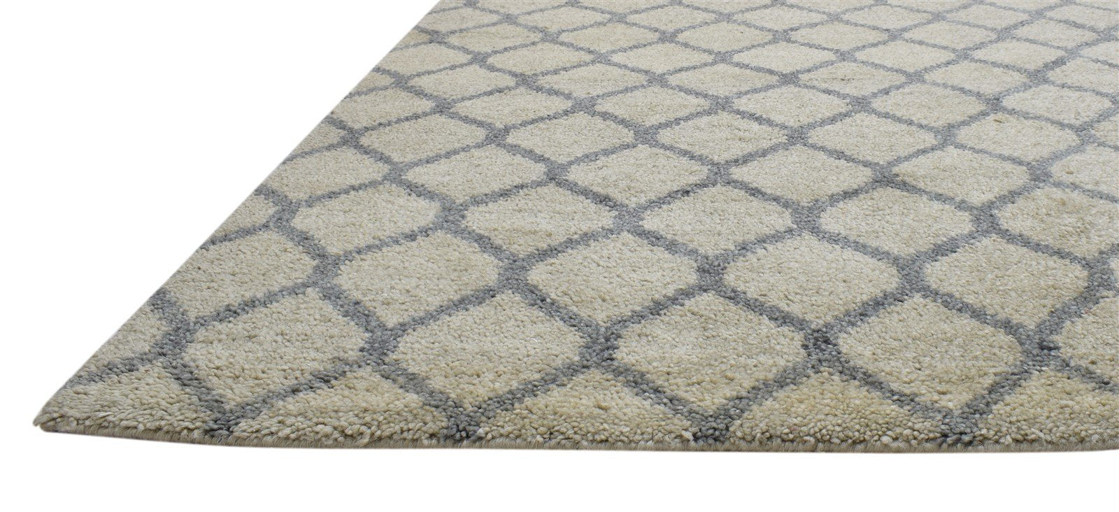 Wool Beige Rug 5' X 8' Modern Hand Knotted Moroccan Oriental Room Size Carpet   7860678688917