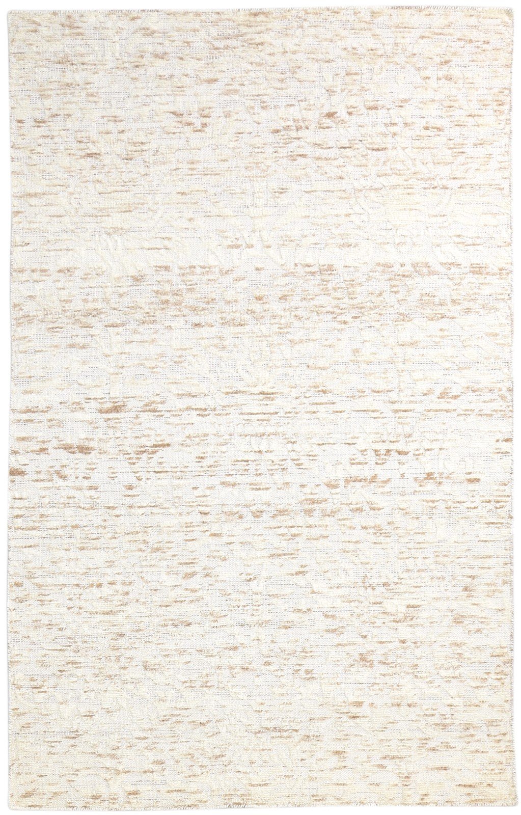 Wool Beige Rug 5' X 8' Modern Hand Knotted Scandinavian Solid Room Size Carpet   7864570085525