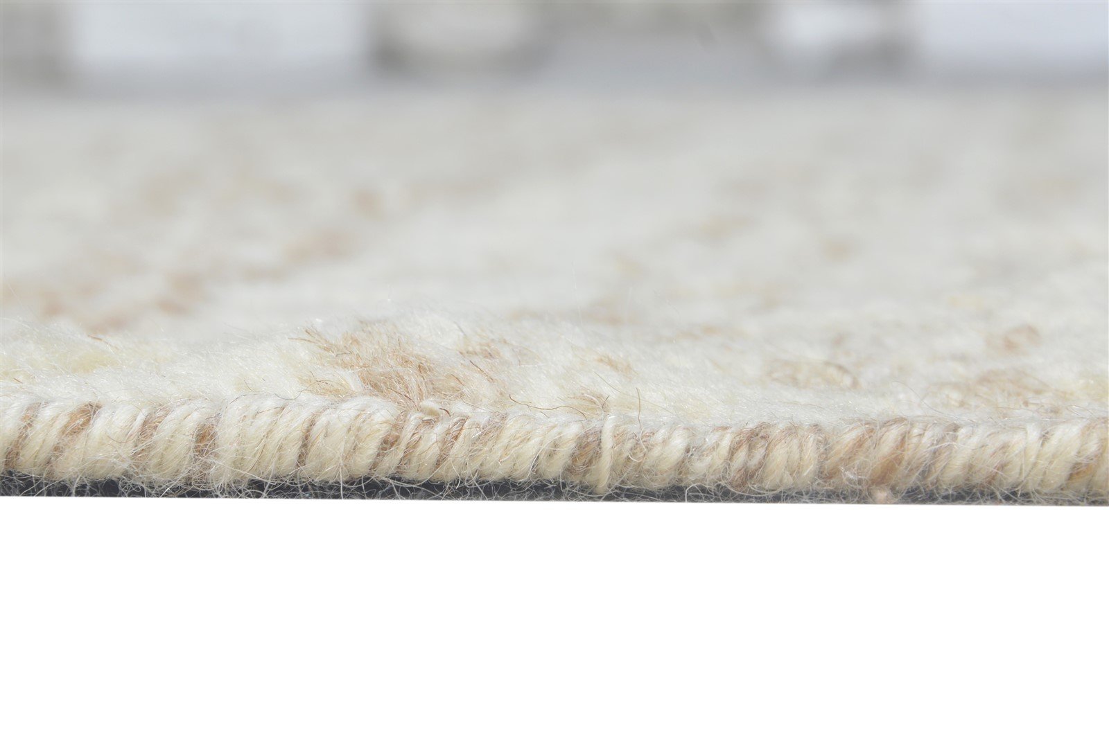 Wool Beige Rug 5' X 8' Modern Hand Knotted Scandinavian Solid Room Size Carpet   7864570085525