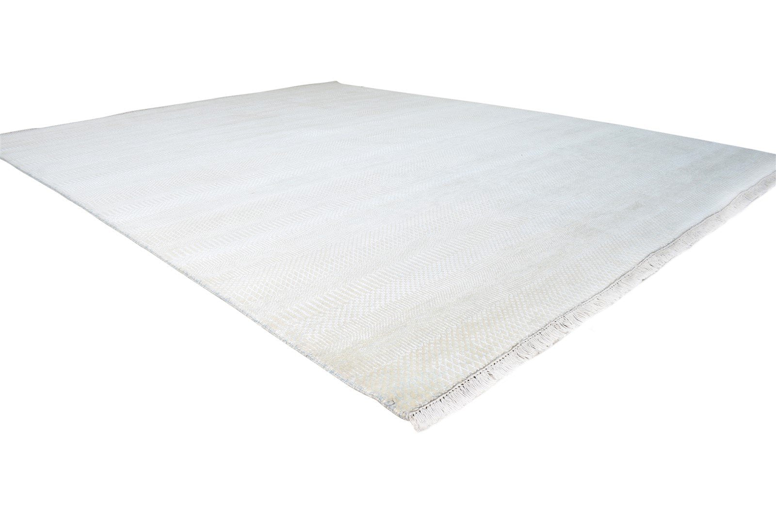 Wool Beige Rug 8' X 10' Modern Hand Knotted Agra Grass Trellis Large Carpet   7865147883669