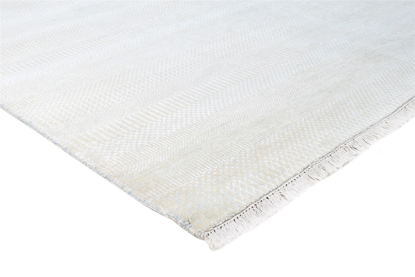 Wool Beige Rug 8' X 10' Modern Hand Knotted Agra Grass Trellis Large Carpet   7865147883669