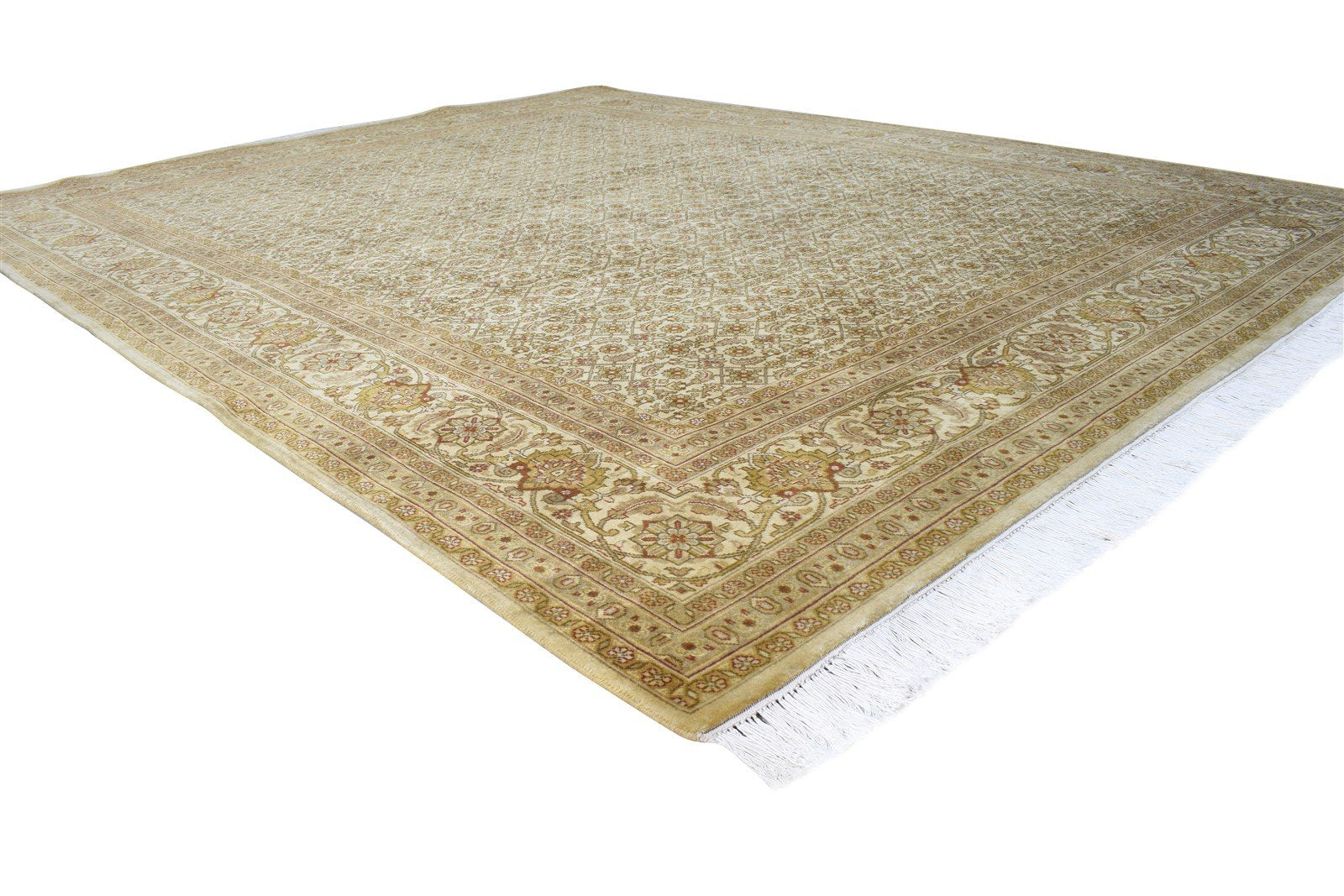 Wool Beige Rug 8' X 10' Persian Hand Knotted Bijar Oriental Large Carpet   7864651612309
