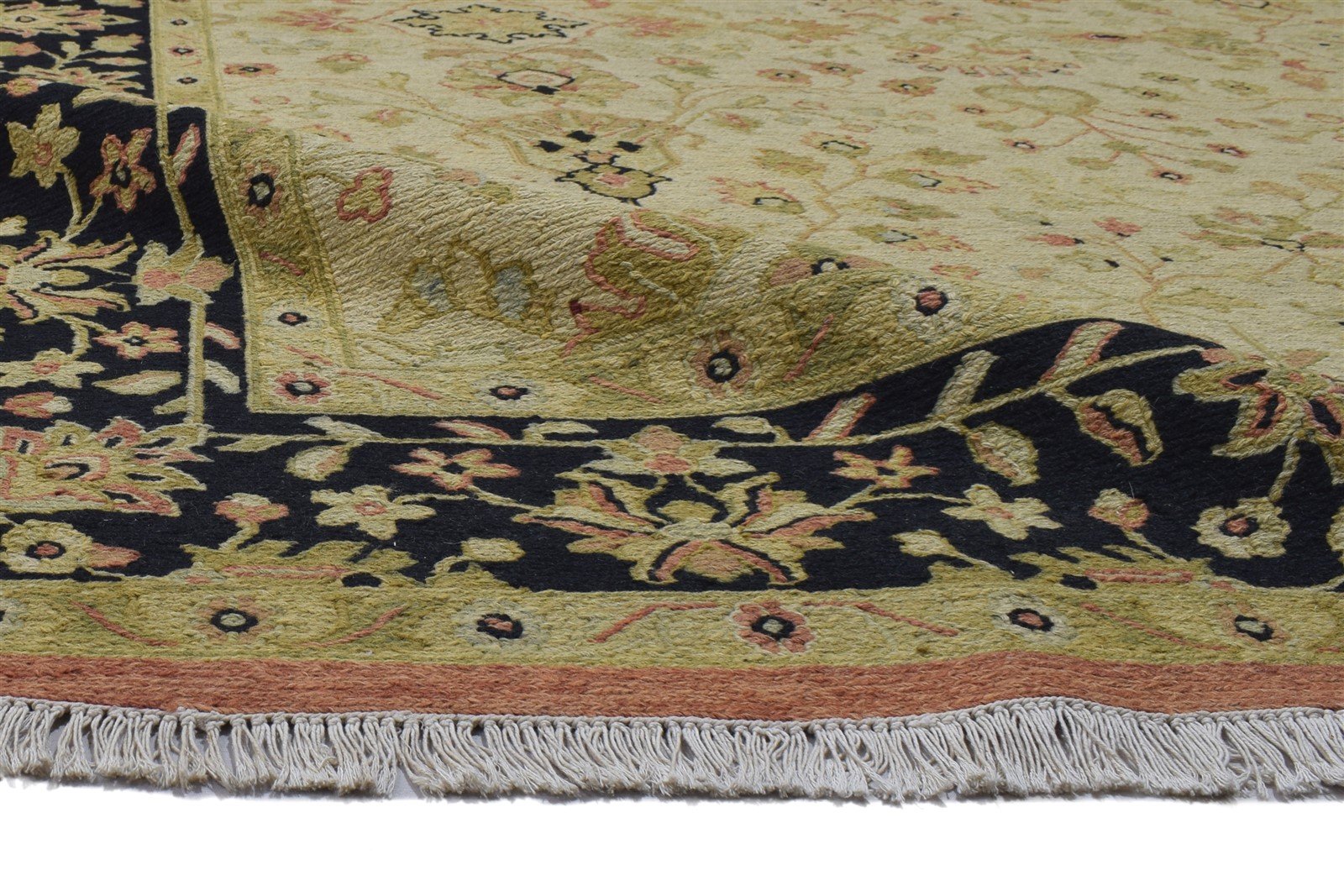 Wool Beige Rug 8' X 10' Persian Hand Knotted Kashan Oriental Large Carpet   7864102682773