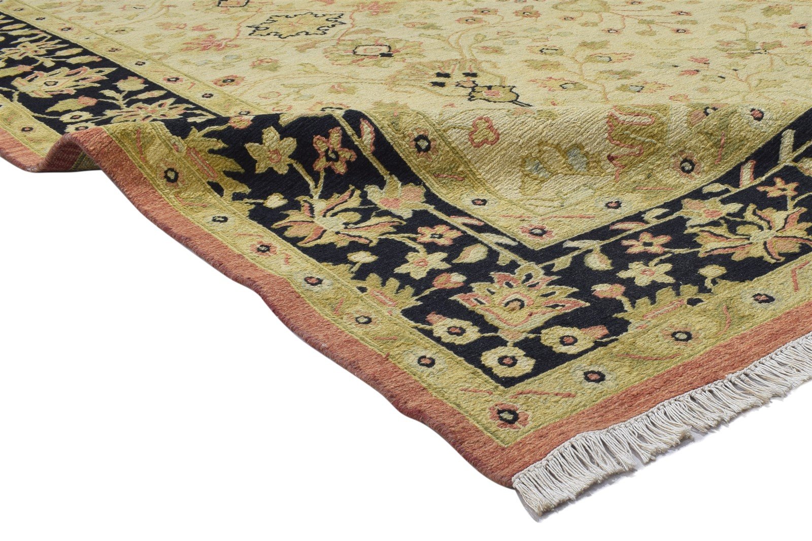 Wool Beige Rug 8' X 10' Persian Hand Knotted Kashan Oriental Large Carpet   7864102682773