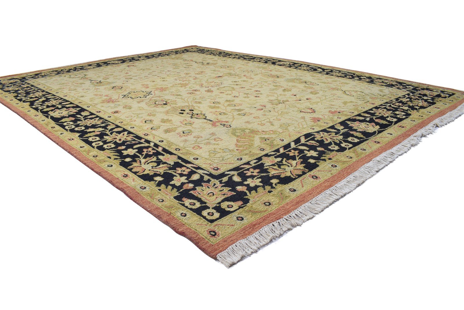Wool Beige Rug 8' X 10' Persian Hand Knotted Kashan Oriental Large Carpet   7864102682773