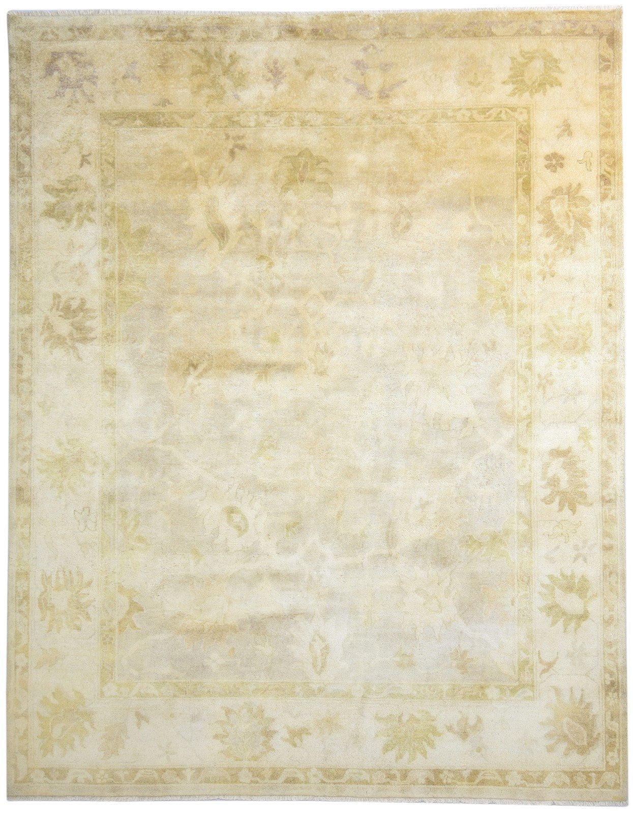 Wool Beige Rug 8' X 10' Persian Hand Knotted Oushak Oriental Large Carpet   7864949375125