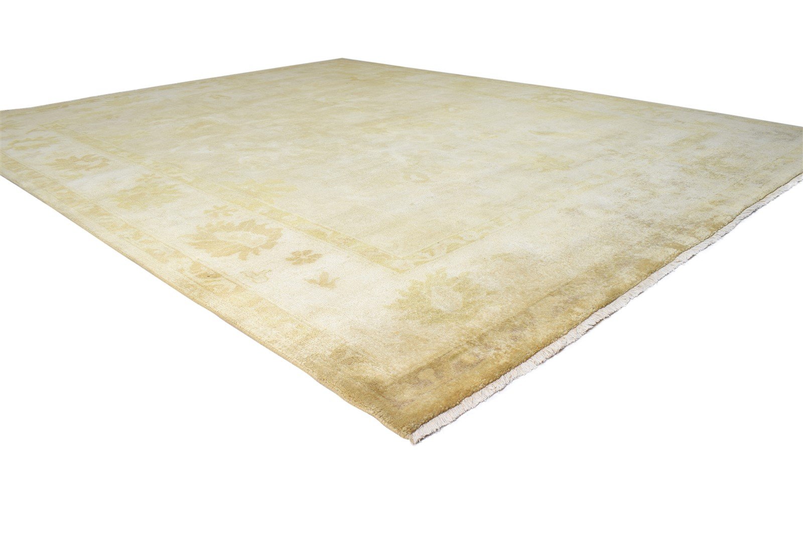 Wool Beige Rug 8' X 10' Persian Hand Knotted Oushak Oriental Large Carpet   7864949375125
