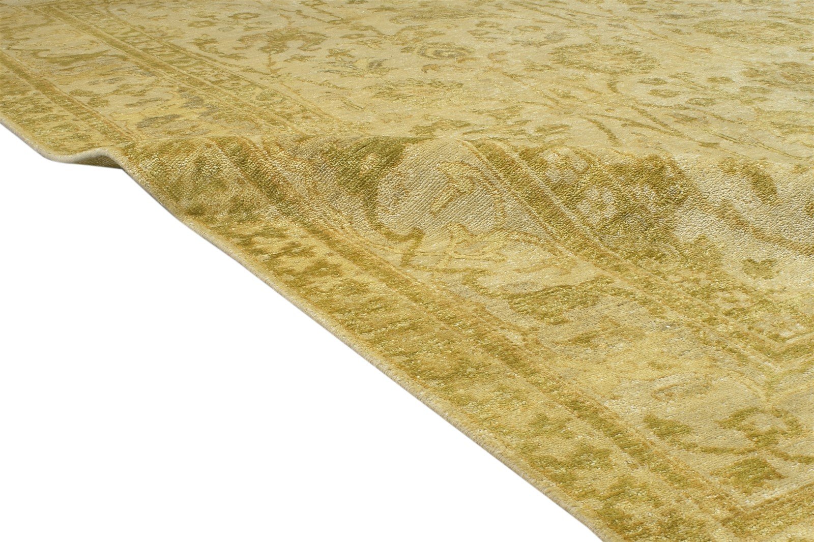 Wool Beige Rug 8' X 11' Persien Hand Knotted Sarouk-Indian Oriental Large Carpet   7864318591125