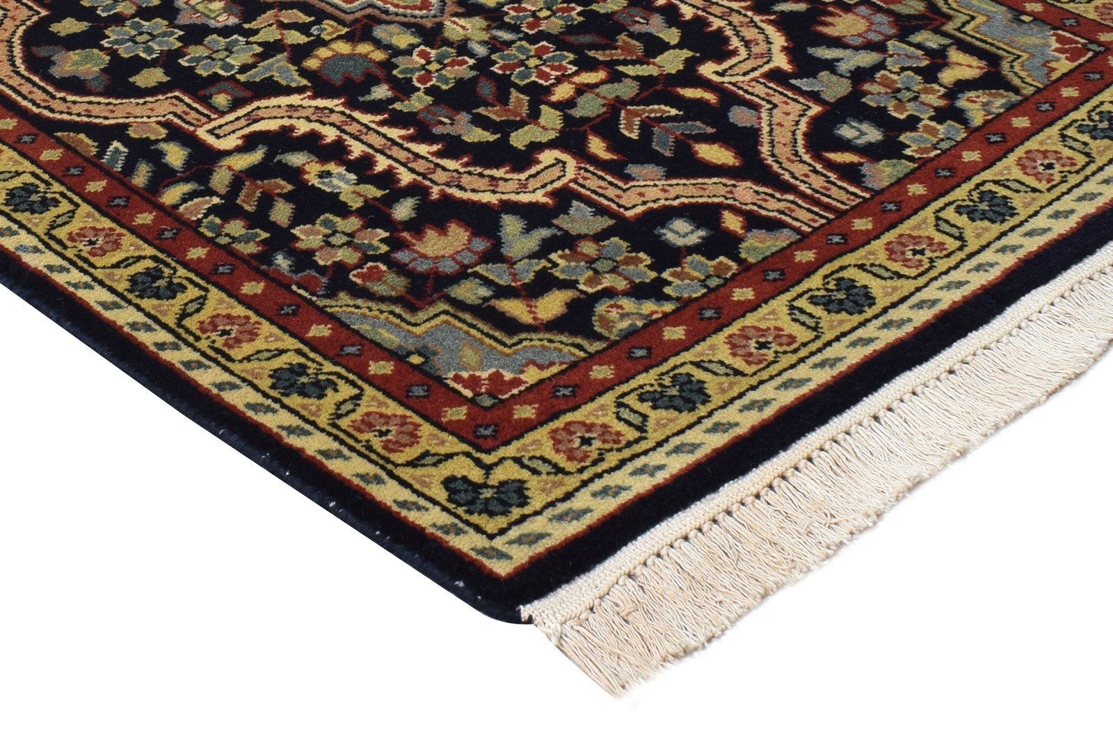 Wool Black Rug 2' X 3' Persian Hand Knotted Kashan Medallion Small Carpet   7864645189781