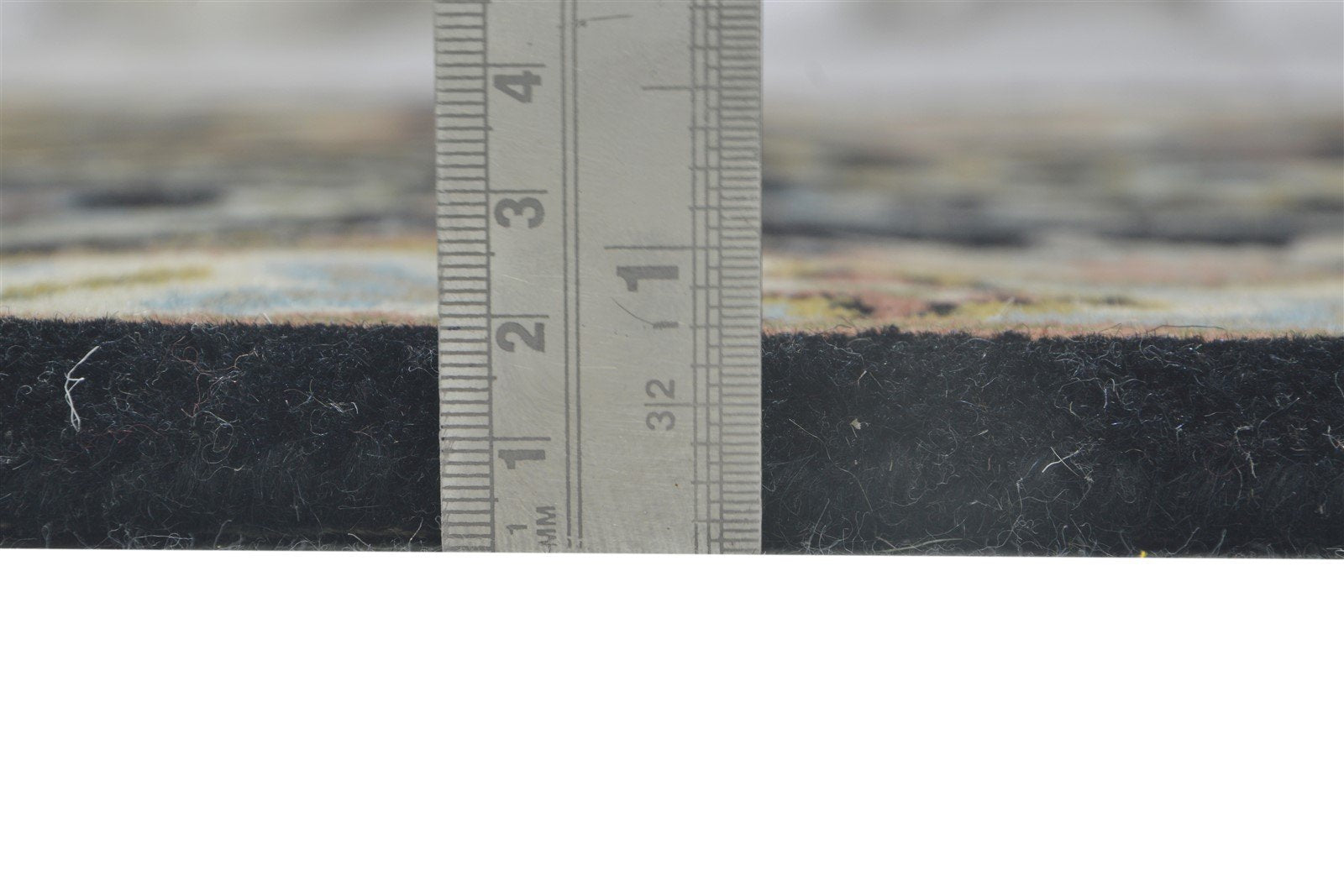 Wool Black Rug 2' X 8' Persien Hand Tufted Kashan Oriental Small Runner   7864851693717