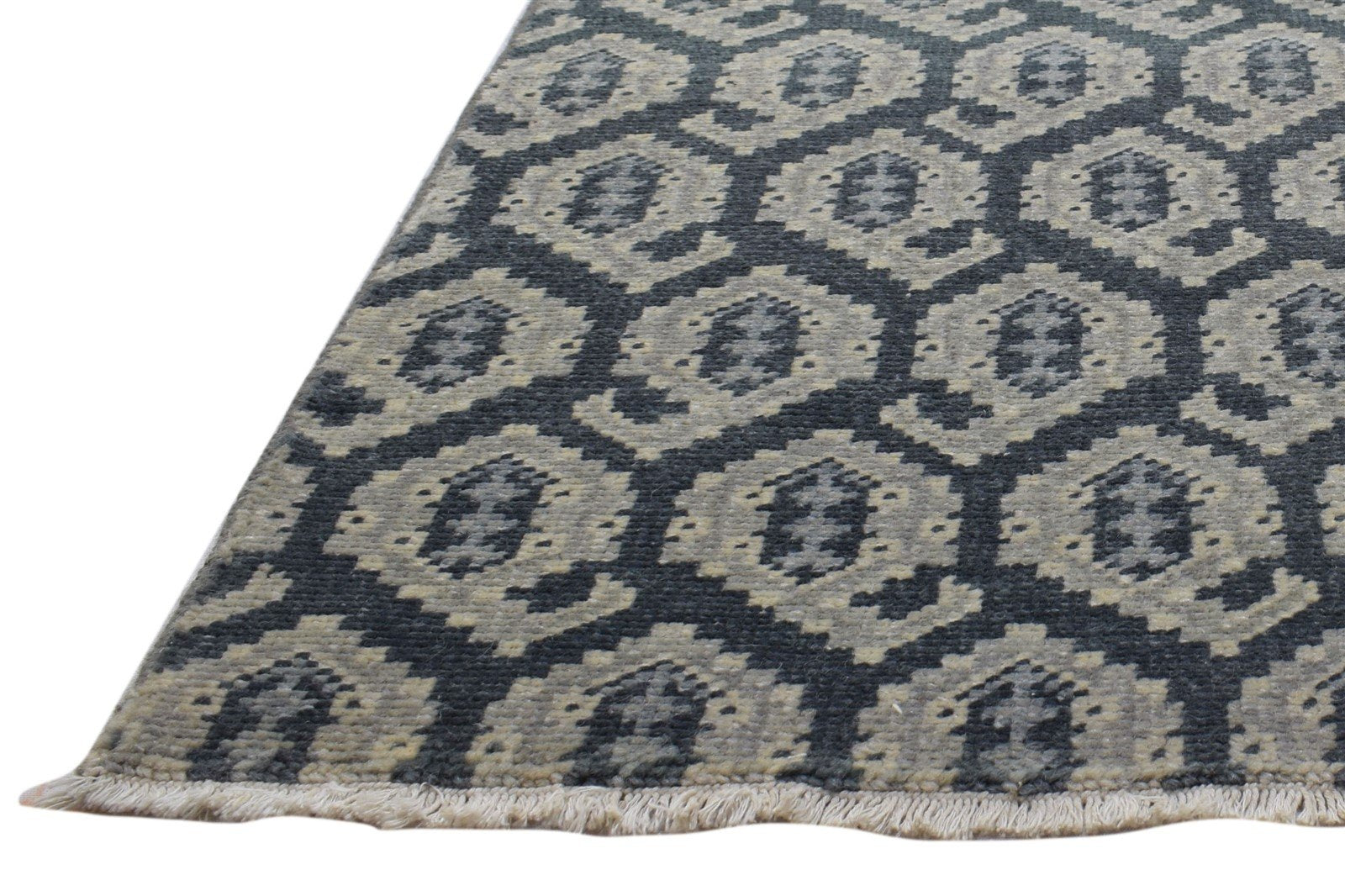 Wool Black Rug 3' X 4' Persian Hand Knotted Bokhara Oriental Room Size Carpet   7864086167701