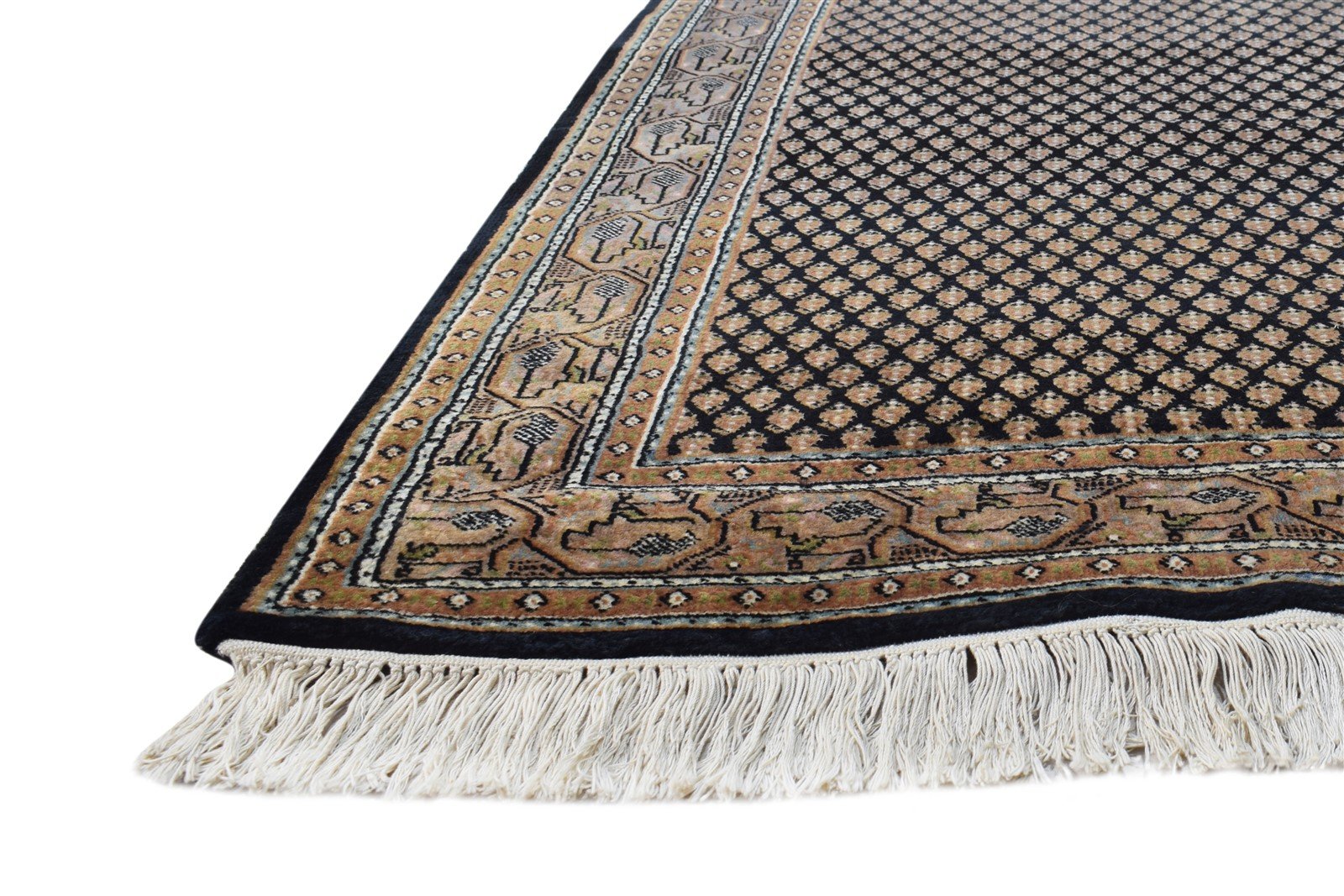 Wool Black Rug 3' X 5' Persian Hand Knotted Qum Oriental Room Size Carpet   7864680579221