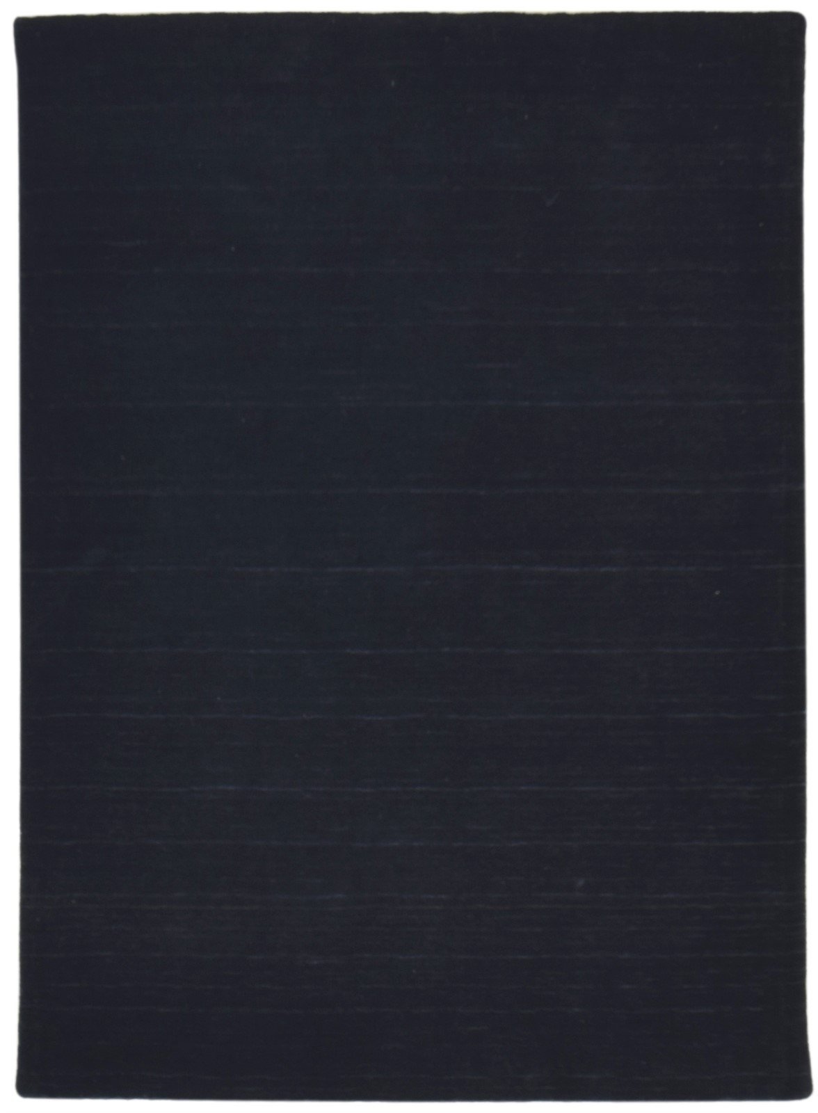 Wool Black Rug 4' X 6' Modern Handloom Scandinavian Solid Room Size Carpet   7864411914389