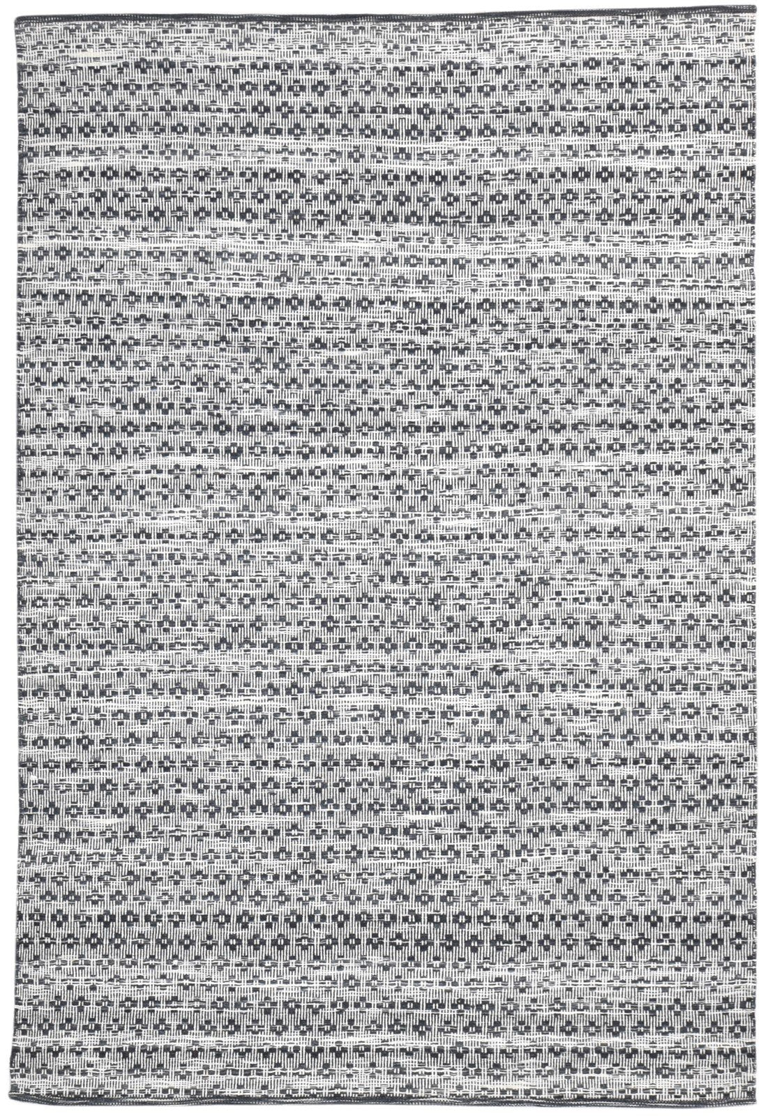 Wool Black Rug 5' X 7' Modern Dhurrie Scandinavian Nordic Room Size Carpet   7865030770837
