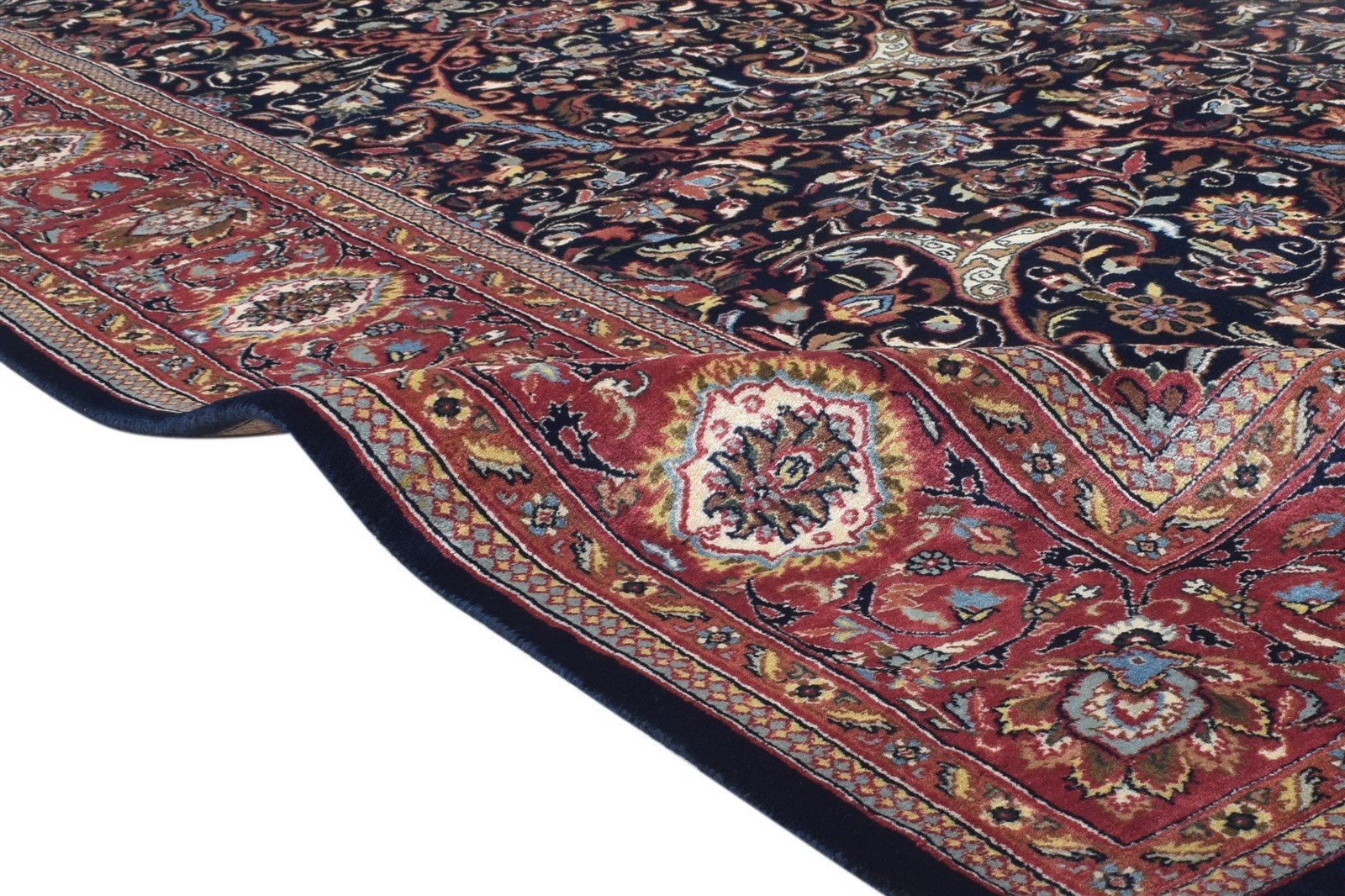 Wool Black Rug 7' X 10' Persian Hand Knotted Kashan Oriental Large Carpet   7864649547925