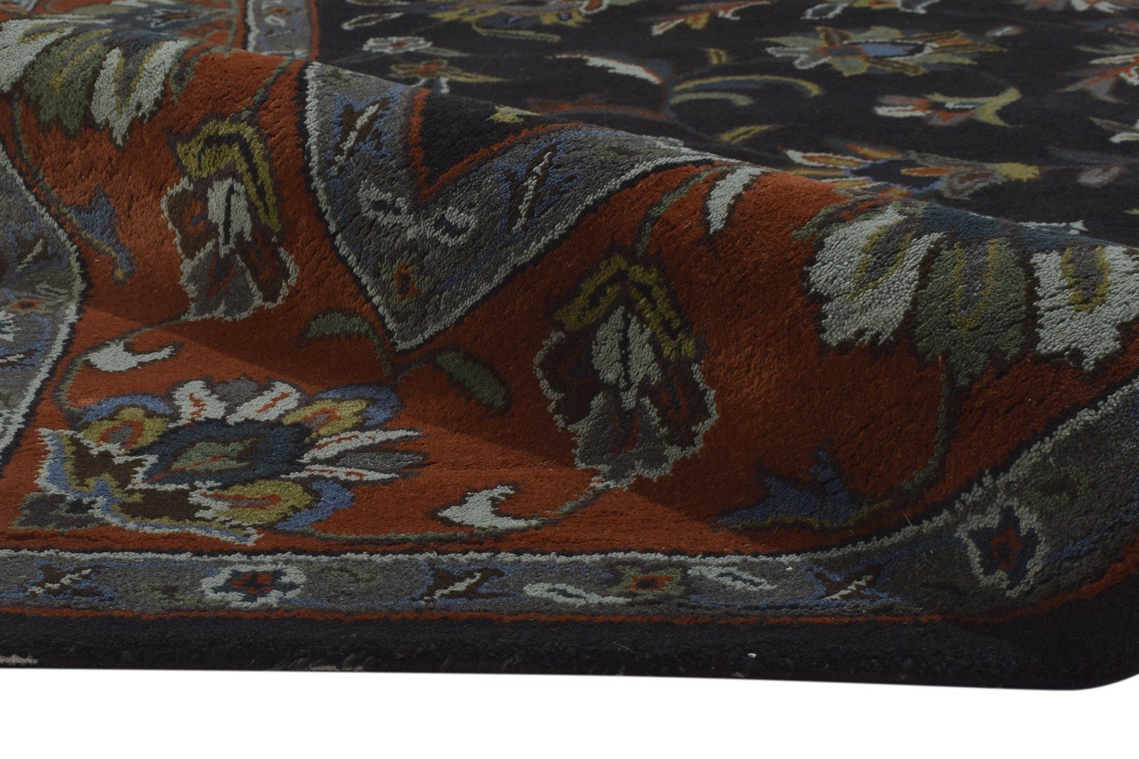 Wool Black Rug 8' X 10' Persian Hand Tufted Oushak Oriental Large Carpet   7864492032149