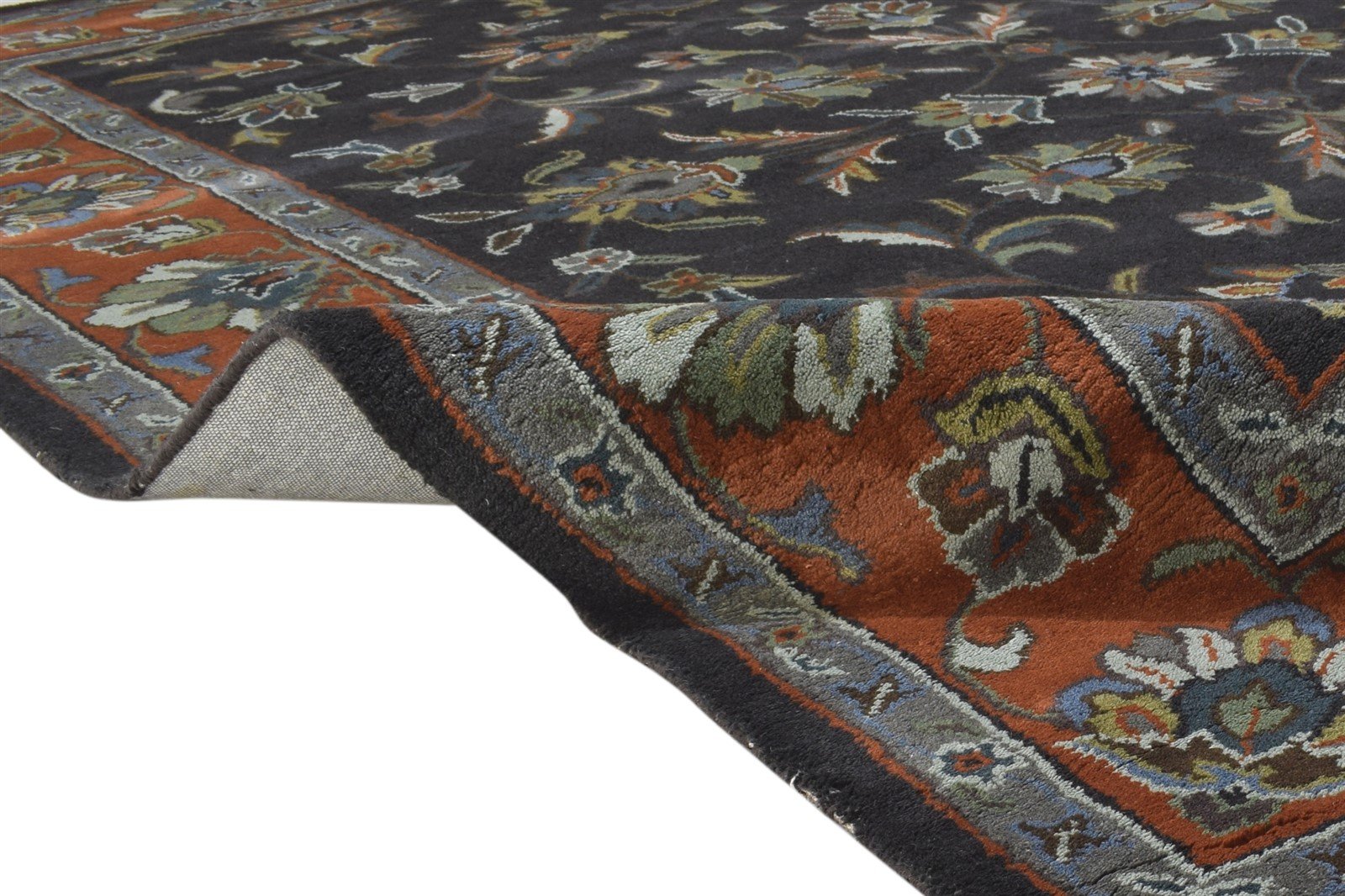 Wool Black Rug 8' X 10' Persian Hand Tufted Oushak Oriental Large Carpet   7864492032149
