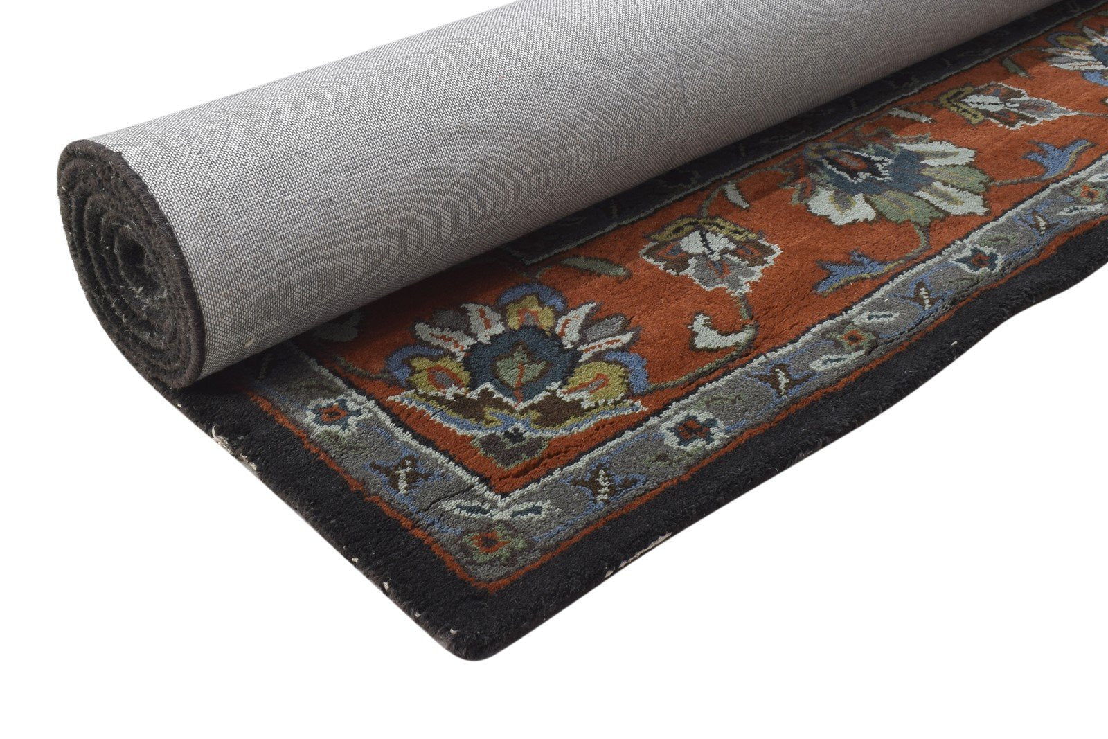Wool Black Rug 8' X 10' Persian Hand Tufted Oushak Oriental Large Carpet   7864492032149