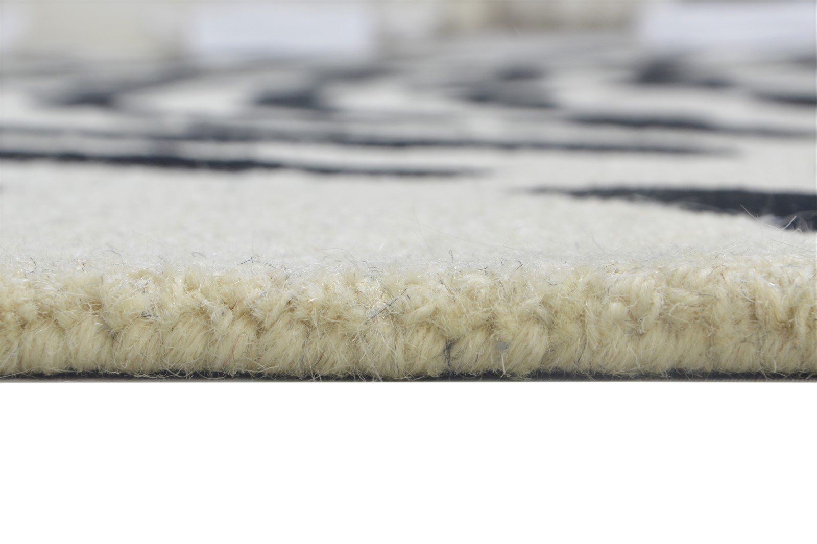 Wool Black Rug 9X13 Modern Hand Tufted Indian Animal Print Extra Large Carpet   7864142135445