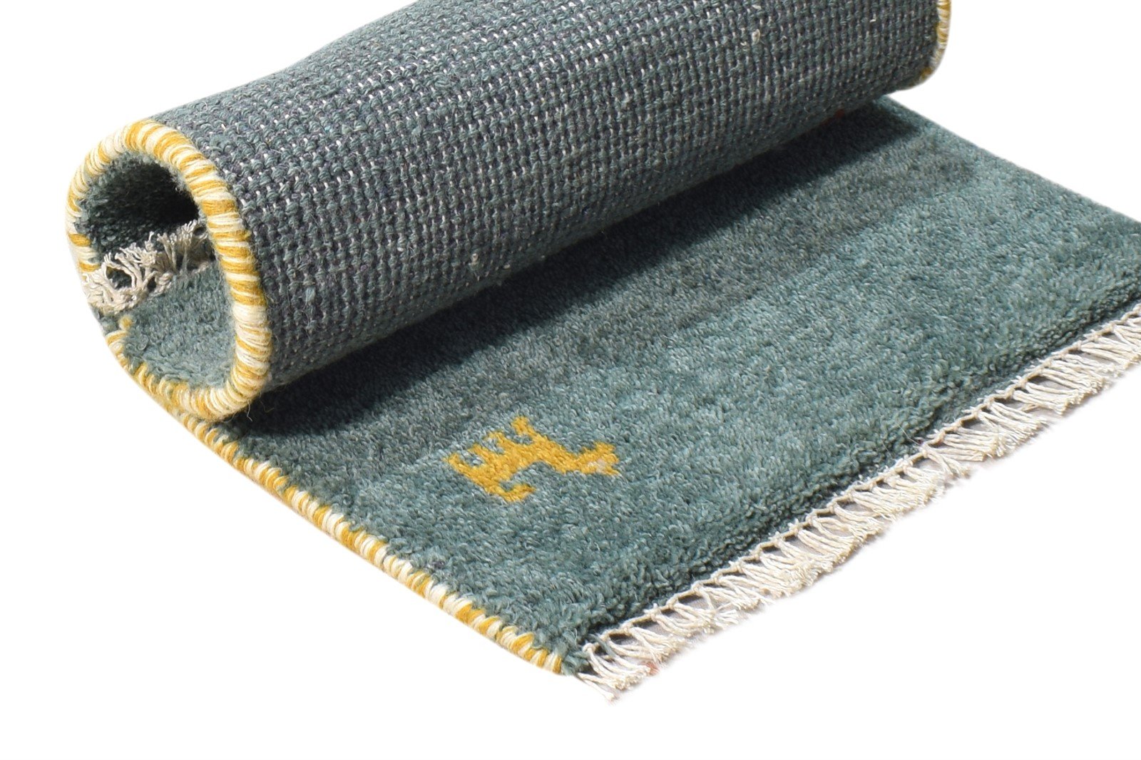 Wool Blue Rug 1' X 2' Persian Hand Knotted Southwestern Tribal Small Carpet   7865180913813