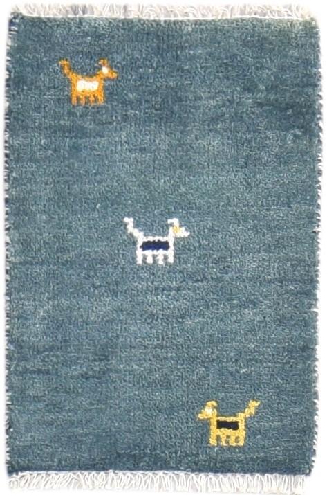 Wool Blue Rug 1' X 2' Southwestern Hand Knotted American Tribal Small Carpet   7865085493397