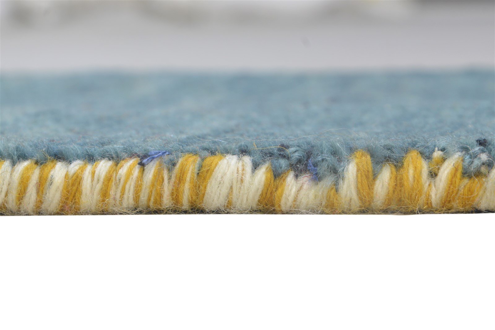 Wool Blue Rug 1' X 2' Tribal Hand Knotted Gabbeh Southwestern Small Carpet   7864498552981
