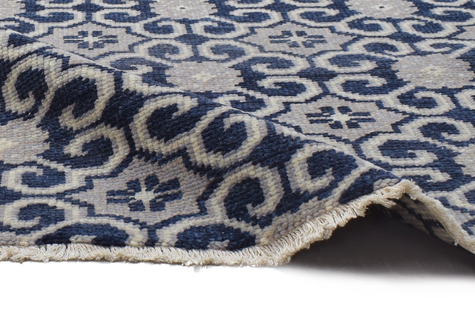 Wool Blue Rug 2'6 X 3' Modern Hand Knotted Bokhara Oriental Small Carpet   7864118149269