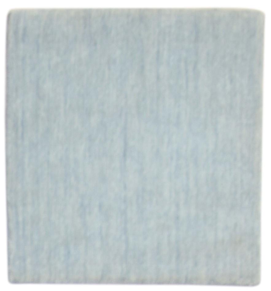 Wool Blue Rug 2' X 2' Modern Handloom Scandinavian Solid Small Carpet   7864126734485
