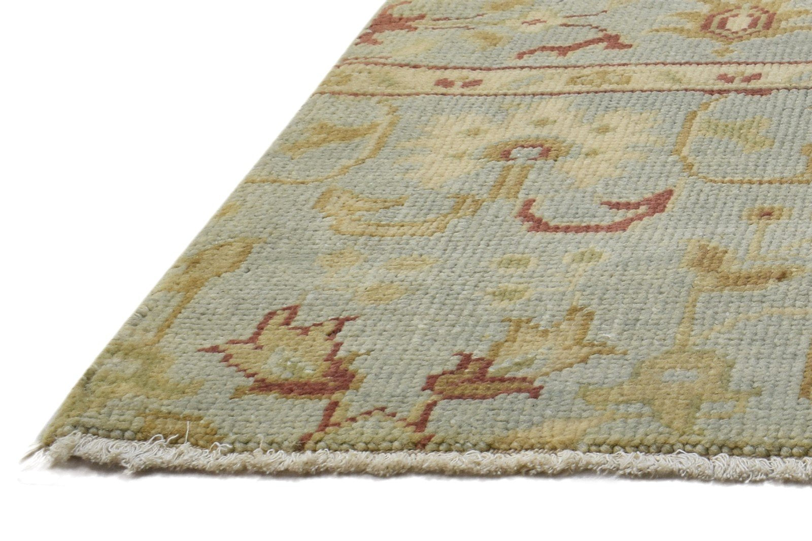 Wool Blue Rug 2' X 2' Persian Hand Knotted Oushak Oriental Small Carpet   7864847499413
