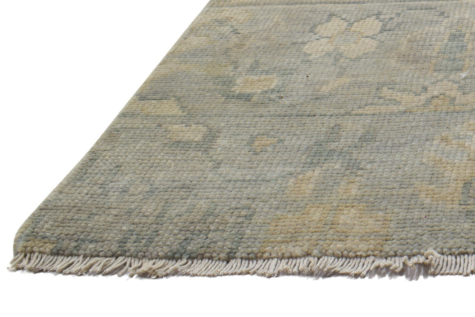 Wool Blue Rug 2' X 2' Persian Hand Knotted Oushak Oriental Small Carpet   7864117493909