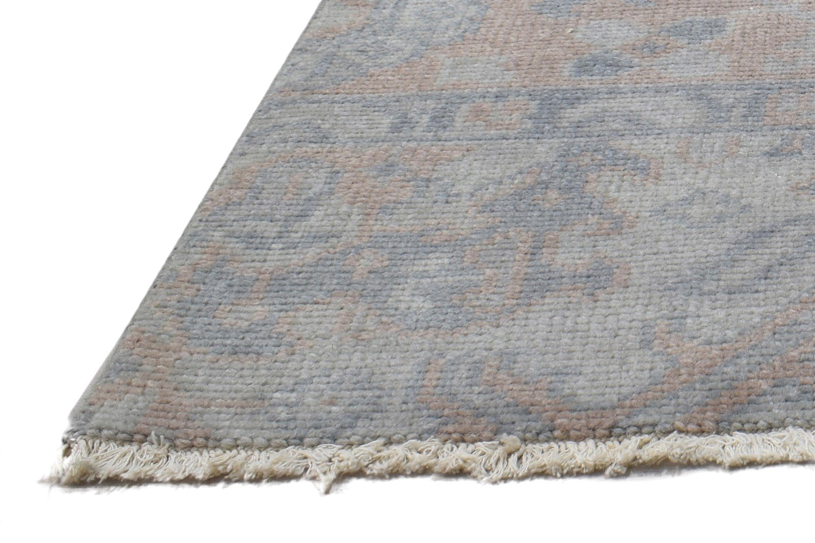 Wool Blue Rug 2' X 2' Persian Hand Knotted Oushak Oriental Small Carpet   7864120017045