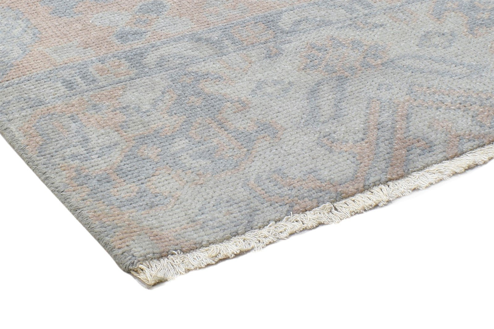 Wool Blue Rug 2' X 2' Persian Hand Knotted Oushak Oriental Small Carpet   7864120017045