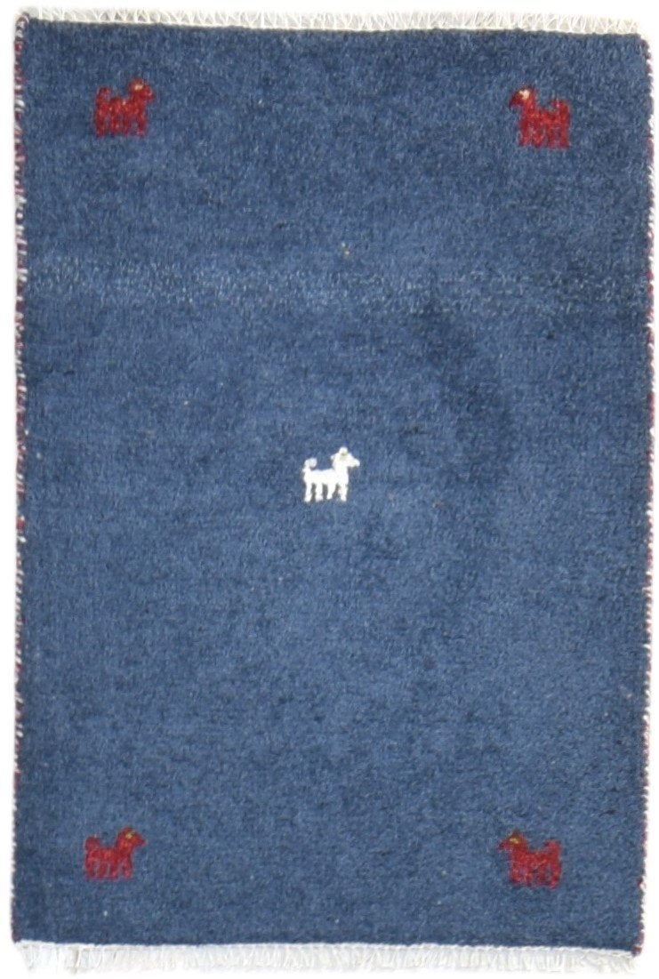 Wool Blue Rug 2' X 3' Southwestern Hand Knotted American Tribal Small Carpet   7865062785173
