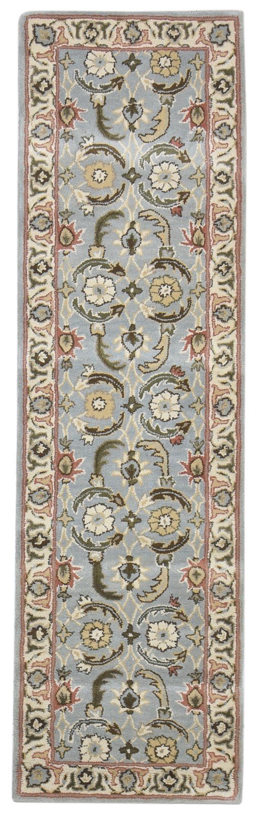 Wool Blue Rug 2' X 8' Persian Hand Tufted Kashan Oriental Small Runner   7864857559189