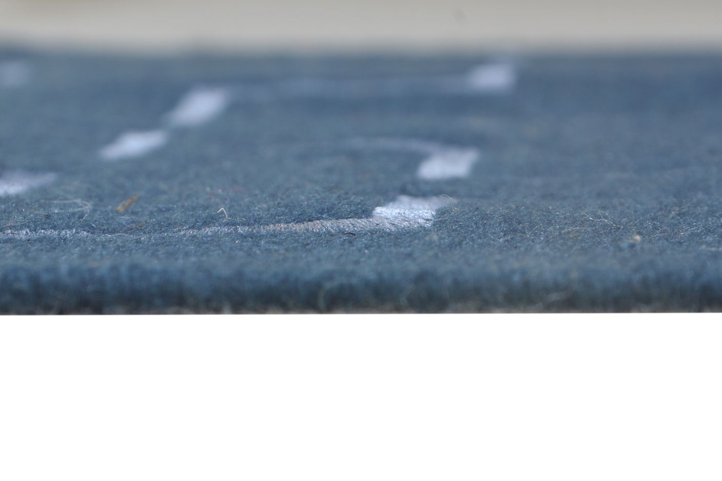 Wool Blue Rug 3' X 5' Modern Dhurrie Scandinavian Geometric Room Size Carpet   7864673271957